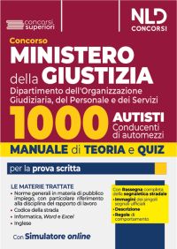 CONCORSO 2024 MINISTERO DELLA GIUSTIZIA 1000 autisti