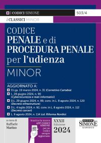 503/4 CODICE PENALE E DI PROCEDURA PENALE Minor 2024 PER L'UDIENZA