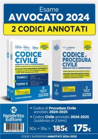 KIT 2 CODICI CIVILE + CODICE DI PROCEDURA CIVILE annotati con la giurisprudenza per l'esame di avvocato 2024