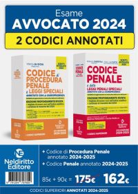 KIT 2 CODICI PENALE + CODICE DI PROCEDURA PENALE annotati con la giurisprudenza per l'esame di avvocato 2024