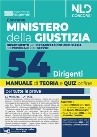 CONCORSO MINISTERO DELLA GIUSTIZIA 54 Dirigenti