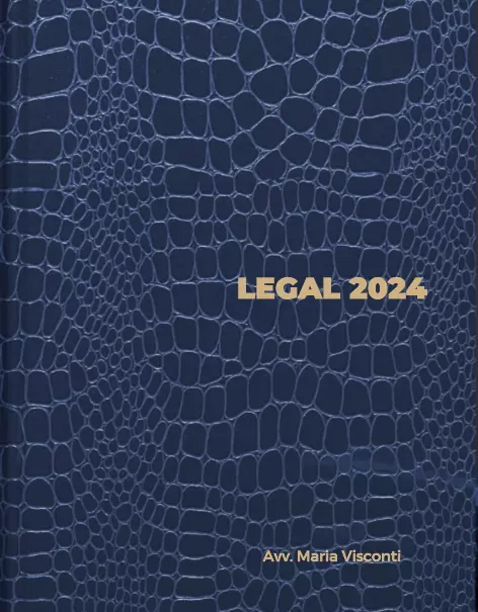 Agenda Legale Edizioni Giuridiche 2024 Saffiano Blu pagine dorate 