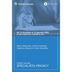Corso Specialista privacy
