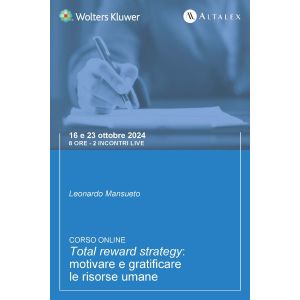 Corso Total reward strategy: motivare e gratificare le risorse umane