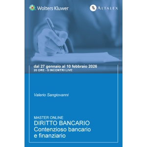 Master Diritto bancario: contenzioso bancario e finanziario