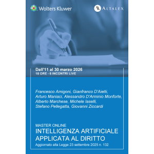 Master L'intelligenza artificiale applicata al diritto