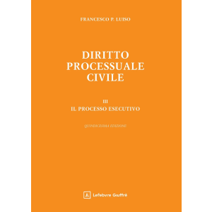 DIRITTO PROCESSUALE CIVILE Volume 3 Il processo esecutivo