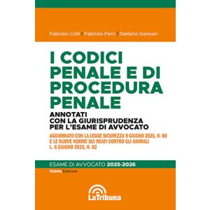 I CODICI PENALE DI PROCEDURA PENALE esame avvocato 2025-2026