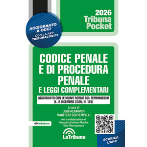 CODICE PENALE E DI PROCEDURA PENALE 2026 Pocket