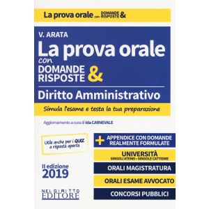 LA PROVA ORALE DIRITTO AMMINISTRATIVO