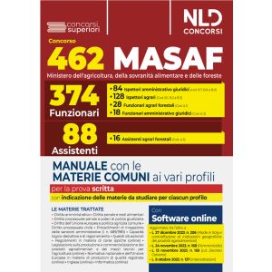 CONCORSO 462 MASAF MANUALE CON LE MATERIE COMUNI