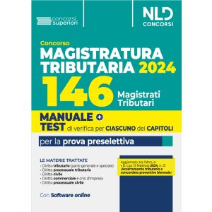 CONCORSO 146 MAGISTRATI TRIBUTARI 2024 - MANUALE + TEST
