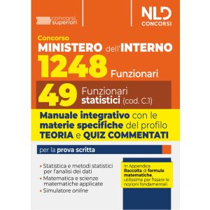 CONCORSO MINISTERO DELL'INTERNO 1248 FUNZIONARI 49 FUNZIONARI STATISTICI