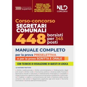 CORSO - CONCORSO SEGRETARI COMUNALI 448 BORSISTI PER 345 POSTI