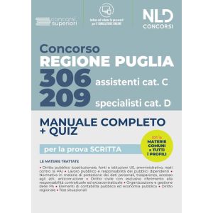 CONCORSO REGIONE PUGLIA 306 assistenti cat. C 209 specialisti cat. D