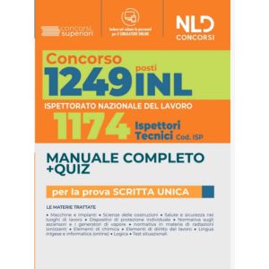 CONCORSO 1249 POSTI INL Ispettorato nazionale del lavoro