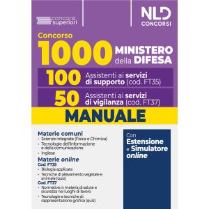 CONCORSO 1000 MINISTERO DELLA DIFESA 100 assistenti ai servizi di supporto e 50 assistenti ai servizi di vigilanza