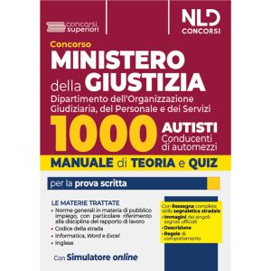 CONCORSO 2024 MINISTERO DELLA GIUSTIZIA 1000 autisti