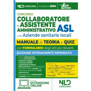 CONCORSO 2024 COLLABORATORE E ASSISTENTE AMMINISTRATIVO ASL