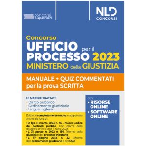 CONCORSO UFFICIO DEL PROCESSO 2023 Manuale + Quiz commentati per la Prova Scritta