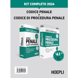 KIT COMPLETO CODICE PENALE + CODICE DI PROCEDURA PENALE 2024