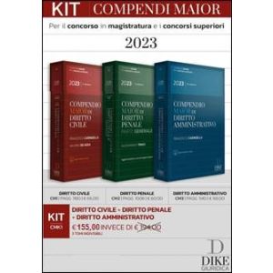 KIT COMPENDI MAIOR Compendio di diritto civile, compendio di diritto penale e compendio di diritto amministrativo