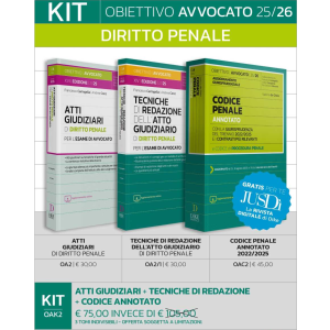 KIT DIRITTO PENALE ESAME AVVOCATO 2025/2026 3 tomi indivisibili