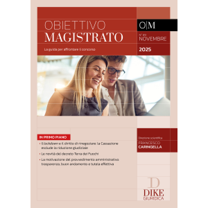 OBIETTIVO MAGISTRATO 2025 n.89 novembre