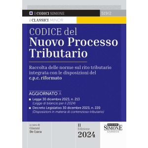 519/2 CODICE DEL NUOVO PROCESSO TRIBUTARIO 2024 Minor