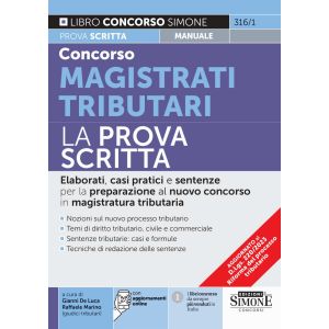 316/1 CONCORSO MAGISTRATI TRIBUTARI LA PROVA SCRITTA