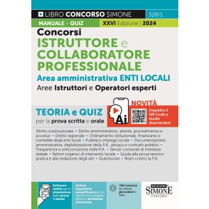 328/1 CONCORSI ISTRUTTORE E COLLABORATORE PROFESSIONALE