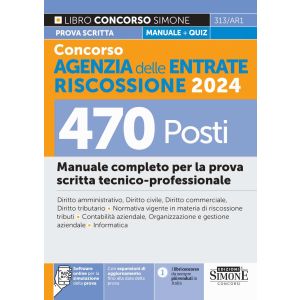 313/AR1 CONCORSO AGENZIA DELLE ENTRATE RISCOSSIONE 2024 470 Posti – Manuale