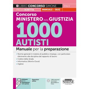 356/2 CONCORSO MINISTERO DELLA GIUSTIZIA 1000 AUTISTI