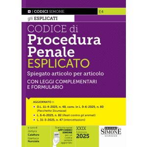 E4 CODICE DI PROCEDURA PENALE ESPLICATO 2025