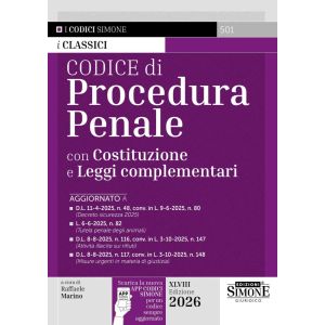 502 CODICE PENALE 2026 con Costituzione e Leggi complementari