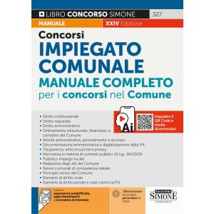 327 IMPIEGATO COMUNALE 2025 Manuale completo per i concorsi nel Comune
