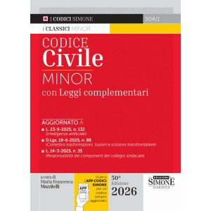 504/1 CODICE CIVILE MINOR 2026 e leggi complementari