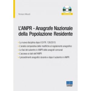 L'ANPR - ANAGRAFE NAZIONALE DELLA POPOLAZIONE RESIDENTE CON CD-ROM