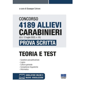 CONCORSO 4789 ALLIEVI CARABINIERI (g.u. 12 LUGLIO 2022, n.55)