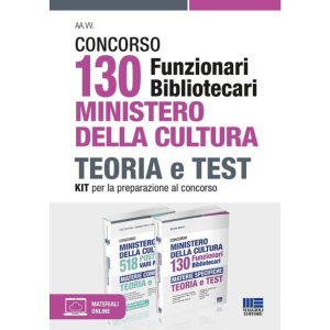 CONCORSO 130 FUNZIONARI BIBLIOTECARI MINISTERO DELLA CULTURA TEORIA E TEST