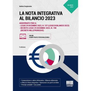 LA NOTA INTEGRATIVA AL BILANCIO AL BILANCIO  2023