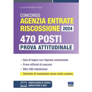 CONCORSO AGENZIA ENTRATE RISCOSSIONE 2024 - 470 Posti