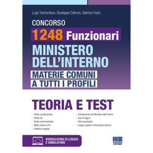 CONCORSO 1248 FUNZIONARIMINISTERO DELL'INTERNOMATERIE COMUNI A TUTTI I PROFILI