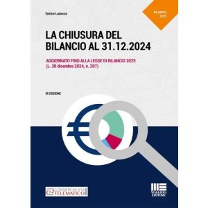 LA CHIUSURA DEL BILANCIO AL 31.12.2024