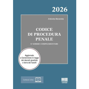 CODICE DI PROCEDURA PENALE e norme complementari 2026
