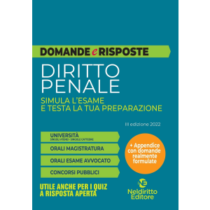 DOMANDE E RISPOSTE DIRITTO PENALE 2022