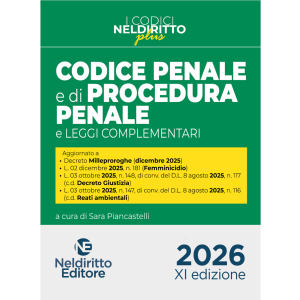 CODICE PENALE E DI PROCEDURA PENALE 2026