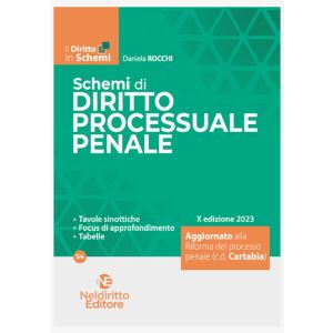 SCHEMI DI DIRITTO PROCESSUALE PENALE