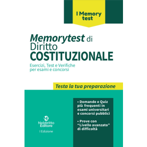 MEMORYTEST DI DIRITTO COSTITUZIONALE