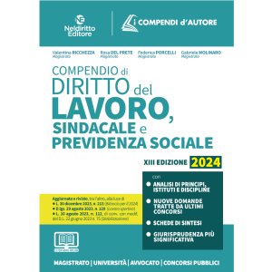 COMPENDIO DI DIRITTO DEL LAVORO, SINDACALE E PREVIDENZA SOCIALE 2024